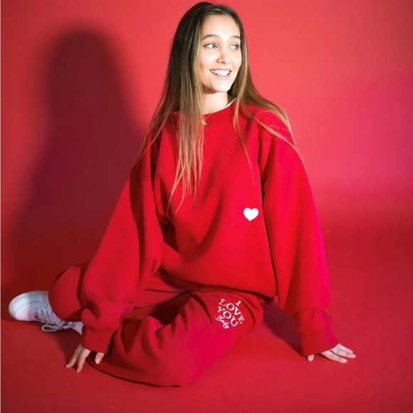 ILY Baby Crewneck Sweatshirt in Red - Picture 4 of 9